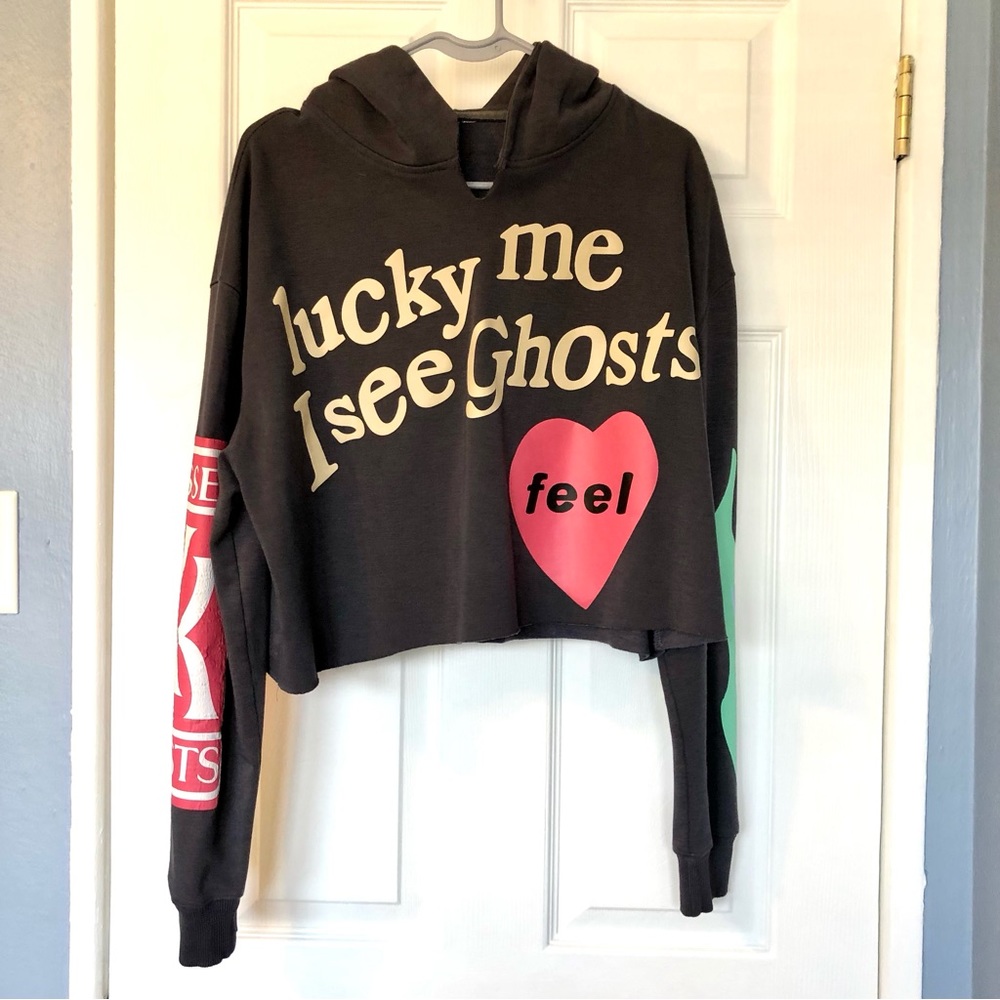 Lucky Me I See Ghosts Kid Cudi x Yeezy crop hoodie